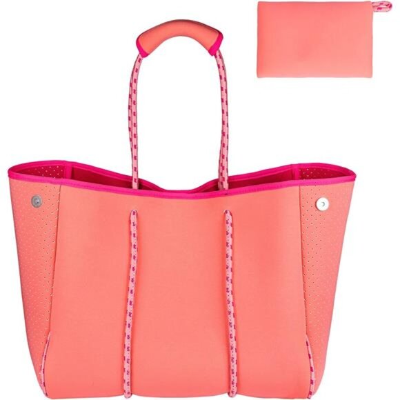 LMYYG Beach bag,Multipurpose Neoprene Bag,Large Tote Bag,Waterproof Shoulder - Picture 2 of 8